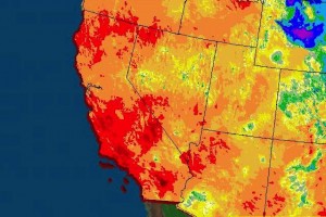 Drought Map of the Western United States.