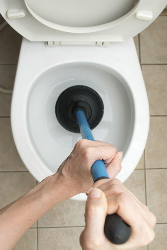 how to plunge a clogged toilet