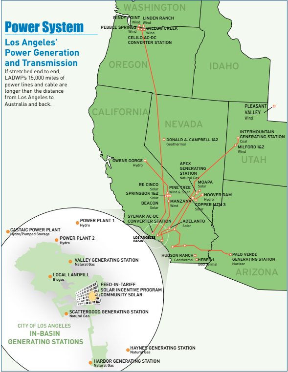 california electric grid map