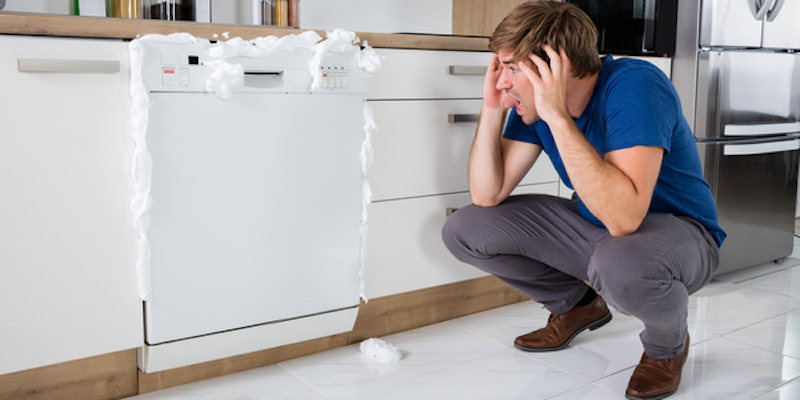 dishwasher soap overflow