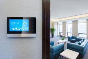 Smart thermostat in a home