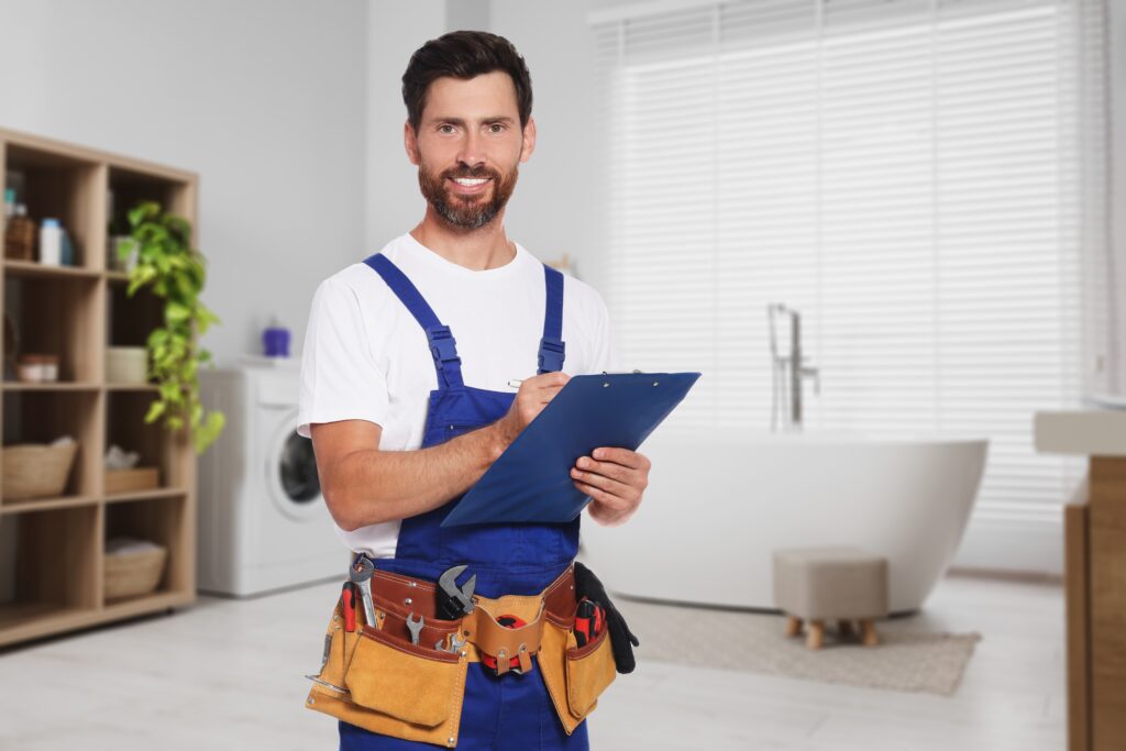 Skilled plumber repairing pipes efficiently in a modern home